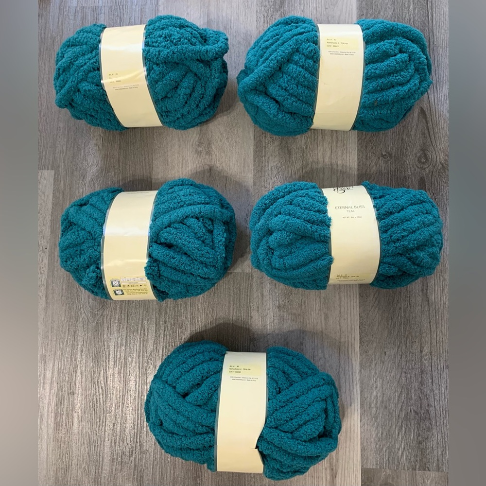 Yarn Bee Eternal Bliss Yarn- Teal- 5 skeins - 3 more available